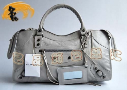 084328 ��AţƤʱ������Ůʿ����� BALENCIAGA �������һ����� �Ұ�ɫŮ��