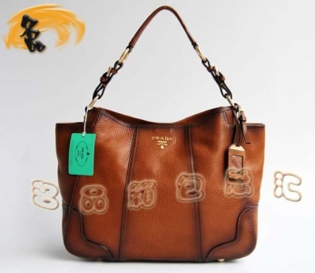 80041 Prada����� Prada���¿�ߵ�ţƤŮ�� Prada���� ����� ǳ��ɫ