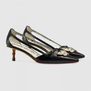493934 GUCCI �ɶ�װ�� ���Ь�� Gucci��ͷ�߸�Ь ��ɫ
