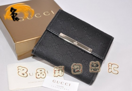 112664  GUCCI���¿�˫G����ŮʿǮ�� GUCCIǮ�� GUCCI������ ��ɫ