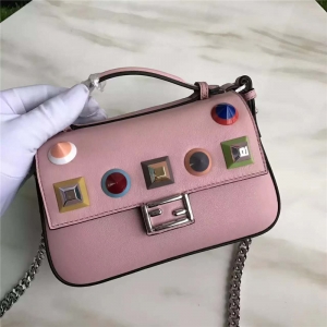 FENDI 1765 17�¿�СţƤ��ɫí���� ���濪�� ˫F�������� ��ɫ