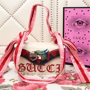 466404 GUCCI �¿� ��ͷӡ�� ˿�����ּ�� ���ᵥ��� ��ɫ