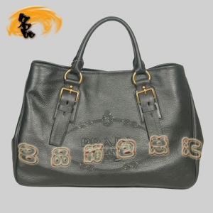 8602  Prada����1:1Ʒ��Ů�� ������ߵ�ţƤ����� Pradaб��� ��ɫ