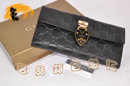 152747 GucciǮ�� Gucci����ţƤ˫Gѹ��ʱ������Ů�� Gucci����Ǯ�� ��ɫ