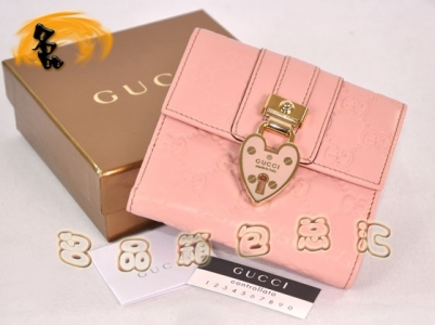 154036 GucciǮ�� GucciţƤ˫Gѹ��ʱ������Ů�� Gucci�̿�Ǯ�� ŮʿǮ�� ��ɫ