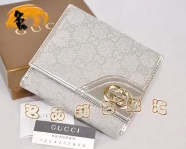 181594 ���澭��˫G����ŮʿǮ�� Gucci�̿�Ǯ�� Ů�� һ��һƷ�� ��ɫ