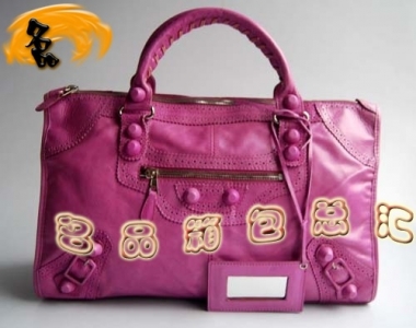 084824 Balenciaga����� ���¿�Ƥ������ţƤʱ������Ů�� ��������Ů�� �Һ�ɫ