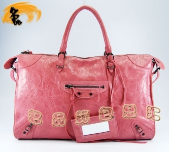 084340  ����� ������������� Balenciaga������ ������Ƥ ʱ��Ů�� �ۺ�ɫ