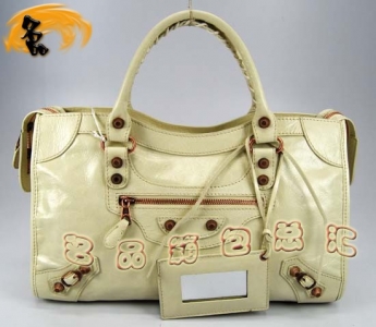 084332C  Balenciaga����� ������������� ����ţƤ����ʱ��Ů�� ������ �װ�ɫ