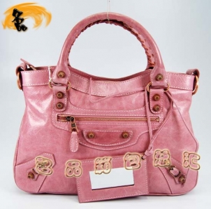 240557C  �������ҵ���� ������Ƥʱ��Ů�� Balenciaga����� ������ �ۺ�ɫ