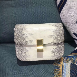 CELINE ���� 17���ﶬ CLASSIC BOX ����Ƥ �к� Ůʿ����� ��ɫ