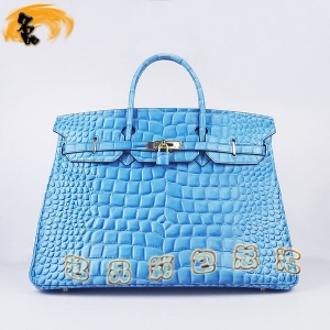 6099 Hermes Birkin ����� Hermes����� ������Ů�� ������ 40cm ǳ��ɫ���