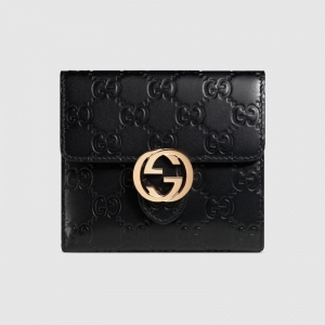 369676 Gucci��־ Gucci Signatureϵ�� ��ʽ���� �̿�Ƥ�� ��ɫ