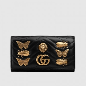 443436 GUCCI GG Marmontϵ�ж�������í�� 笷�Ƥ�� ˫G��־ ����Ƥ��