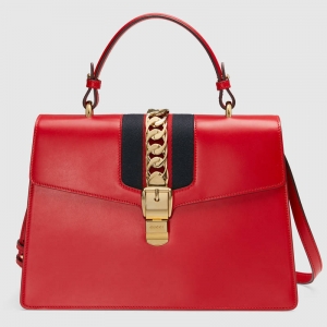 431665 GUCCI Sylvie ϵ�� Ƥ�� ������米�� ܽ�غ�