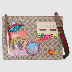 474083 Gucci Courrierϵ�� GG Supreme�߼��������췫�� �ʲ�� ��ľɫ