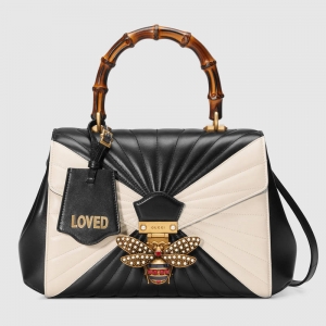 476531 GUCCI Queen Margaret ϵ�� 笷�Ƥ�� ����� �ڰ׺��