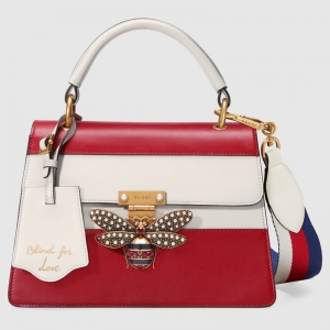 476541 GUCCI Queen Margaret ϵ�� Ƥ�� ����� ܽ�غ�Ͱ�ɫ
