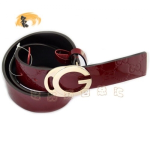 201790 GucciƤ�� Gucciʱ��ţƤ˫Gѹ��ŮʿƤ�� ����Ƥ�� ��Ƥ���� �Ϻ�ɫ���