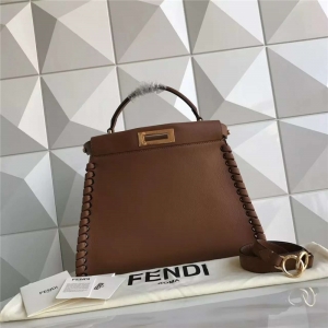 9210M FENDI �ҵ� ��Ե��֯װ�� ����СţƤ����� ��ɫ