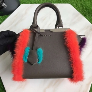 8771 FENDI �ҵ� minl3JouRS ʱ�п� ����СţƤ ��ë�������� ��ɫ