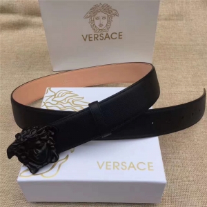 Versace ��˼�� 2017�¿�Ƥ�� ����ɯ��ͷ ԭ��Ƥ ��ʿ���� ��ɫ