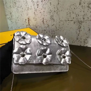 7346 FENDI �ҵ� ���廨��װ�� ����СţƤ ������� ��ɫ