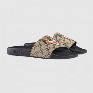 481155 GUCCI ����èӡ�� GG Supreme�߼����췫�� ��Ь ��ľɫ