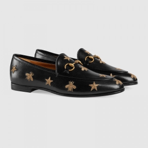 505281 Gucci Jordaan �۷����ǽ��ߴ��� Ƥ�� �ָ�Ь ��ɫ
