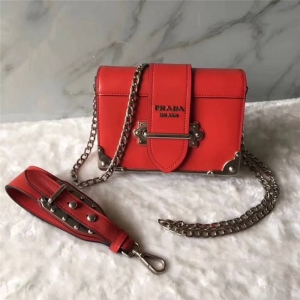 1BH018 Prada������ prada cahier boxСţƤ ʵ�� �����ְ� ��ɫ