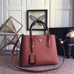 1BG775 Prada������ ˫�ֱ� �¿�ƴɫ ��������� ש��ɫ