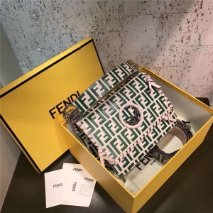 2821 Fendi ��֯װ�δ��� ˫F͹��ӡ����־ �����ִ� ��ɫ