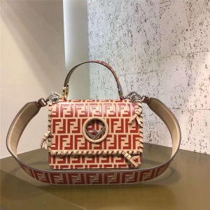 2821 Fendi ��֯װ�δ��� ˫F͹��ӡ����־ �����ִ� ��ɫ