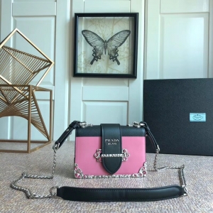 1BD018 Prada����� ������ʯ��� ʱ��Ůʿ���а� PradaŮ�� ����ţƤ ��ɫ