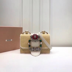 5BH609 MIUMIUר���¿� ��ˮ������ �ݱ�Ƥ�� �����ִ� ��ɫ