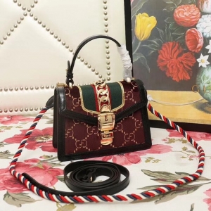 470270 Gucci Sylvie�¿� ˿��ƴƤ ���� ��֯����� ������ ���ɫ
