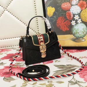 470270 Gucci Sylvie�¿� ˿��ƴƤ ���� ��֯����� ������ ��ɫ