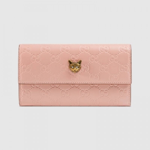 548055 Gucci Signatureϵ�� ѹӡƤ�� èͷͼ�� ����Ǯ�� ��ɫ