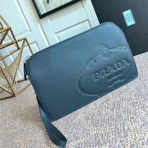 2VF056 Prada�п��ְ� Saffianoʮ����ţƤ ˿ӡ�ձ� ���������ð� ����ɫ