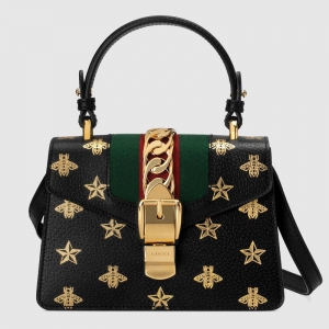 470270 Gucci Sylvieϵ���۷�����Ƥ�������ִ� �ų�Ů�� ��ɫ