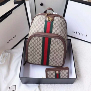 547967 Gucci��ʿ���� Ophidiaϵ�� GG�߼����췫�� �ų�˫�米�� ��ľɫ