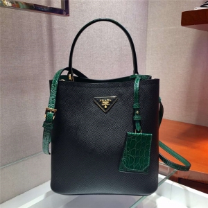 1BA212 Prada New Double ײɫ����ţƤ ����������� ��ƴ��