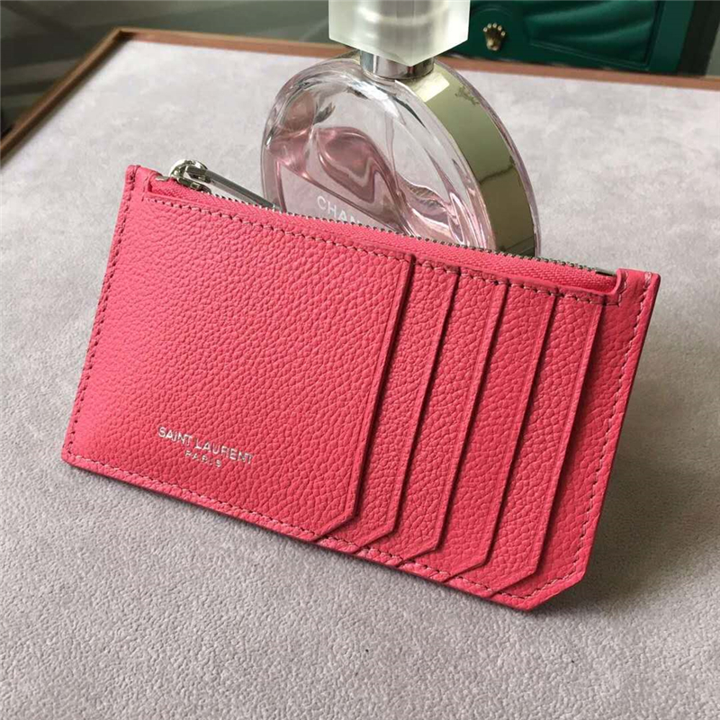458589 YSL���� SAINT LAURENT ϸ��������Ƥ ʥ������Ǯ�� ���Ϻ�