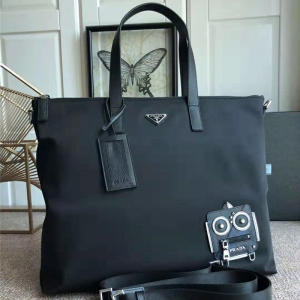 2VG024 Prada�������а� Ƥ��˫�ֱ� ������ͼ�� ��������� ��ɫ