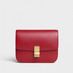 ����Celine boxŮ�� ���ն����� CLASSIC�к��׹�СţƤ�ִ� ��ɫ