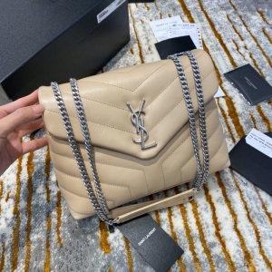 494699 YSLʥ���� Saint Laurent LOULOUС�š�Y����笷�Ƥ���ִ� ��ɫ����