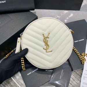 610436 YSLʥ���� VINYLE V����笷�⻬Ƥ��Բ������� ��ɫ���