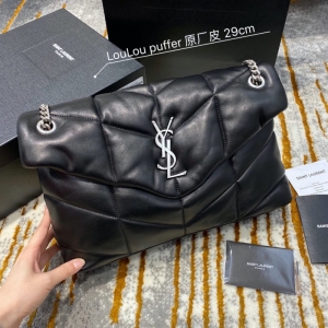 577476 YSLʥ����LOULOU PUFFERС��笷�С��Ƥ�ִ� ��ɫ����