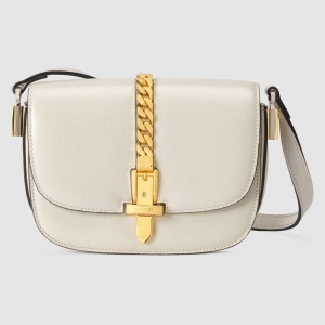 615965 Gucci Sylvie 1969ϵ������米�� ��ɫ֯��Ƥ��Ů��