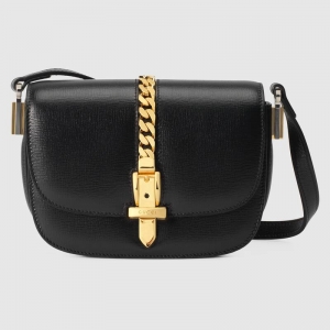 615965 Gucci Sylvie 1969ϵ������米�� ��ɫ֯��Ƥ��Ů��